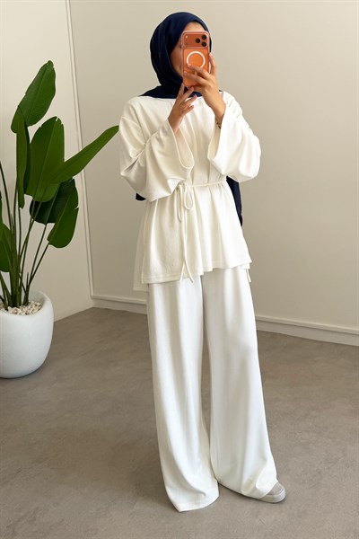 Oversize Oyşo Takım - Beyaz
