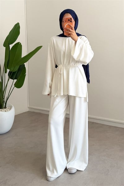 Oversize Oyşo Takım - Beyaz