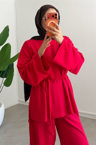 Oversize Oyşo Takım - Kırmızı