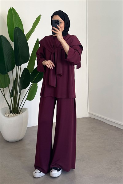 Oyşo Bağlamalı Takım - Bordo