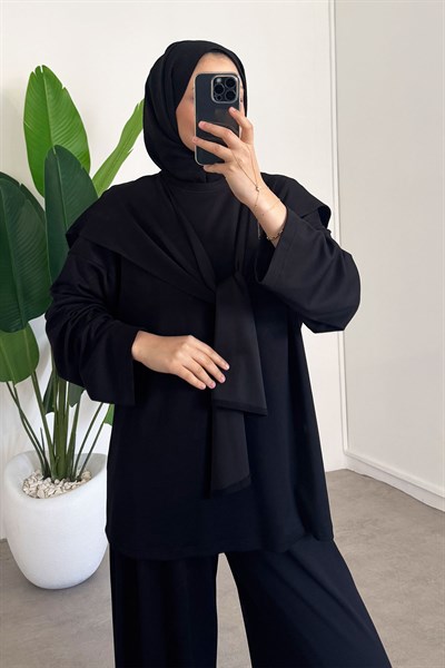 Oyşo Bağlamalı Takım - Siyah