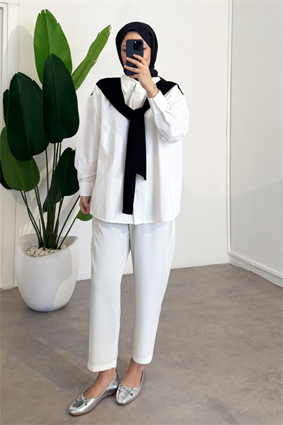 Oyşo Garnili Gömlek - Siyah