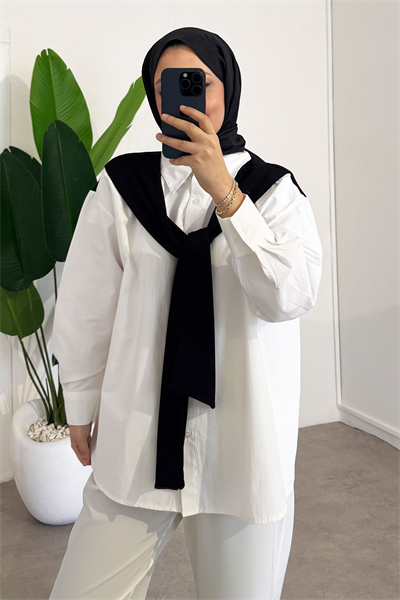 Oyşo Garnili Gömlek - Siyah