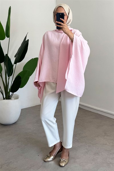 Panço Keten Gömlek - Pembe