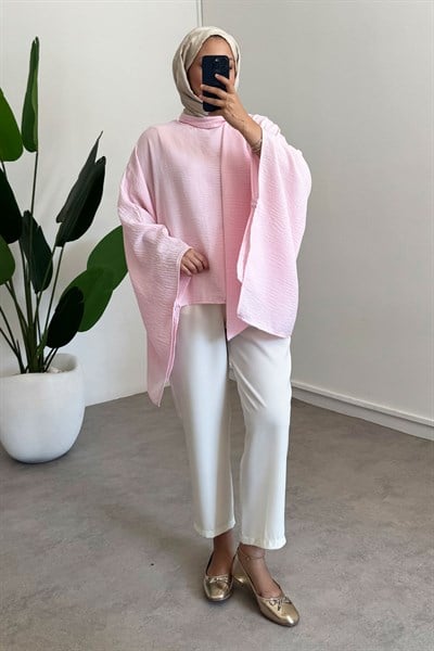 Panço Keten Gömlek - Pembe