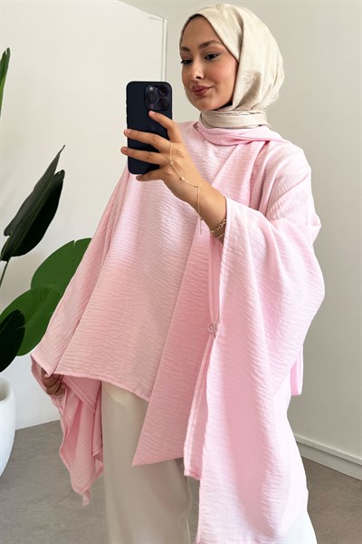 Panço Keten Gömlek - Pembe