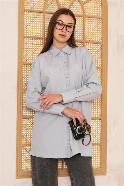 Pat Detaylı Gömlek 4-6698 - GRI