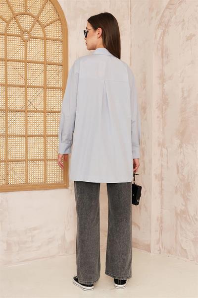 Pat Detaylı Gömlek 4-6698 - GRI