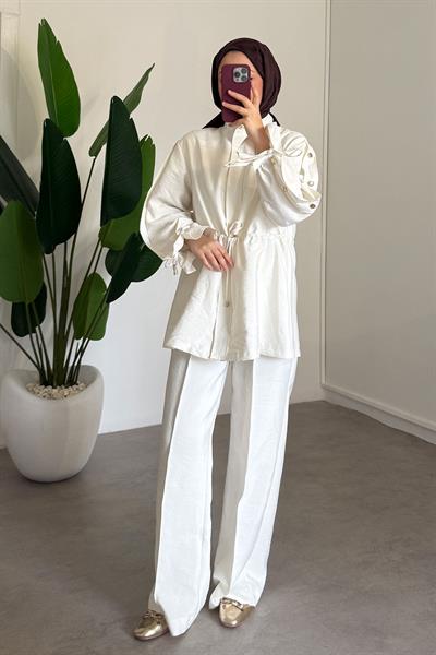 Patlı Modal Takım - Bej