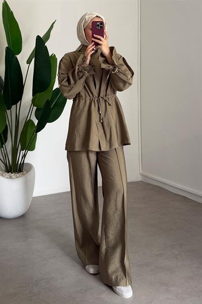 Patlı Modal Takım - Haki Yeşil