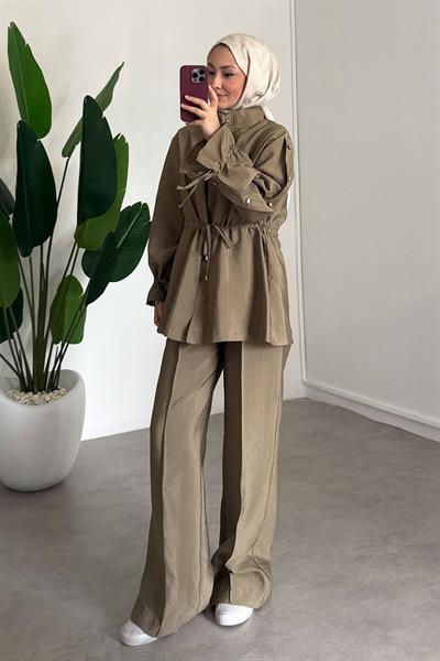 Patlı Modal Takım - Haki Yeşil