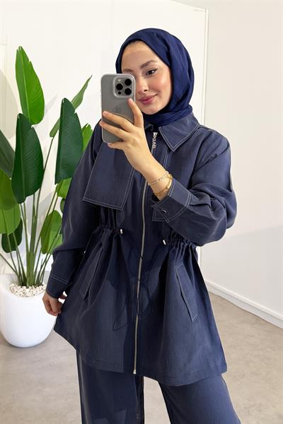 Pelerinli Takım - Lacivert