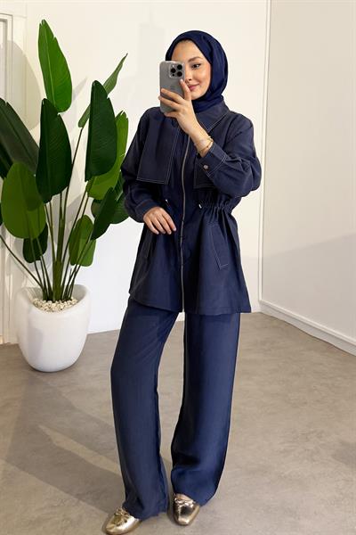 Pelerinli Takım - Lacivert