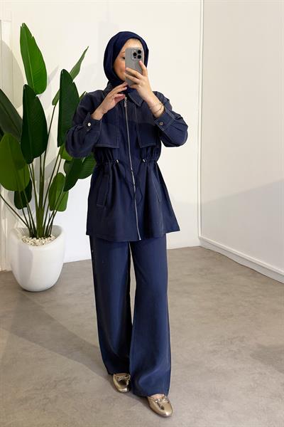 Pelerinli Takım - Lacivert