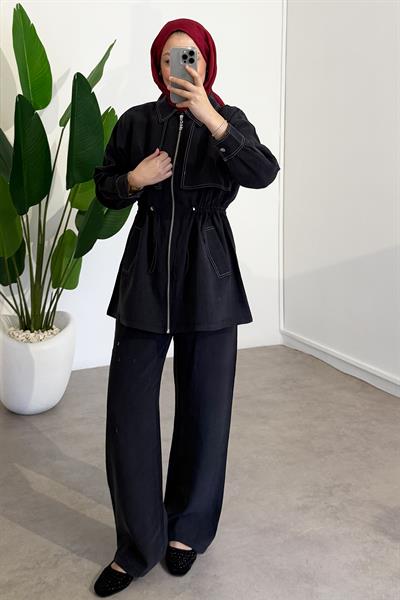 Pelerinli Takım - Siyah