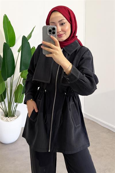 Pelerinli Takım - Siyah