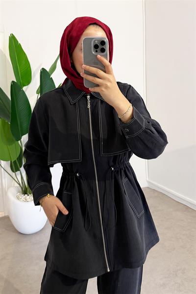 Pelerinli Takım - Siyah