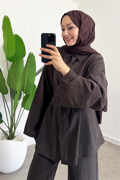 Premium Modal Takım - Kahverengi