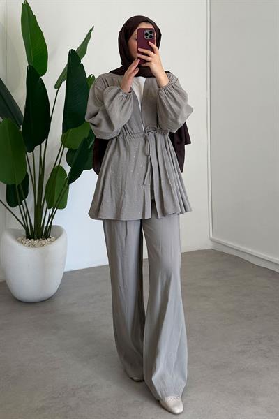 Taş Baskılı Modal Takım - Vizon