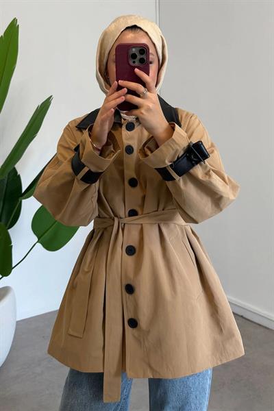 TEK DÜGMELİ ASTARLI CEKET 31-2293 - CAMEL