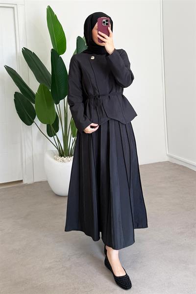 Tek Düğmeli Ceket Takım - Siyah