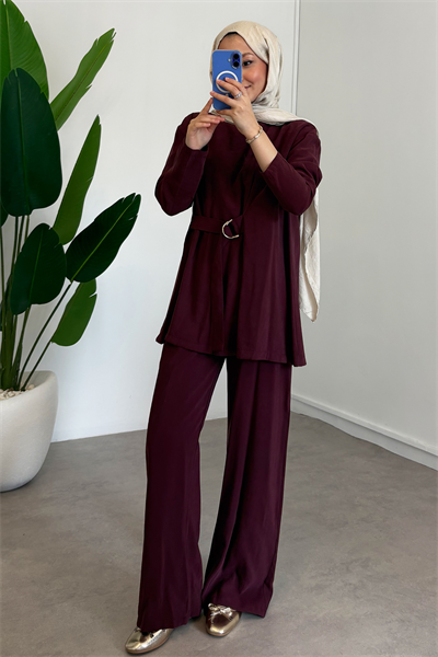 Toka Detaylı Takım - Bordo