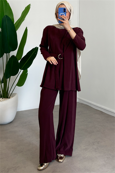 Toka Detaylı Takım - Bordo