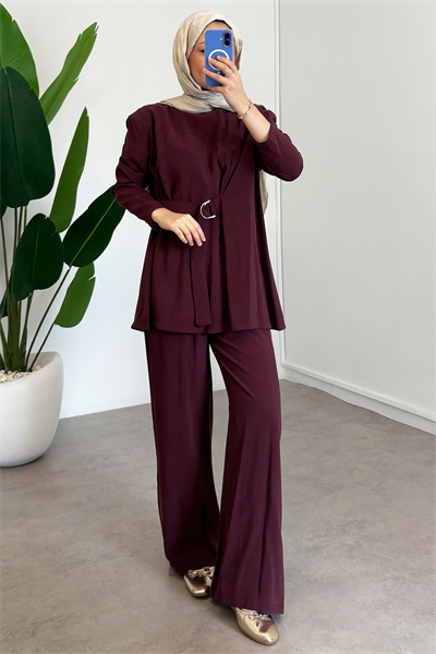 Toka Detaylı Takım - Bordo