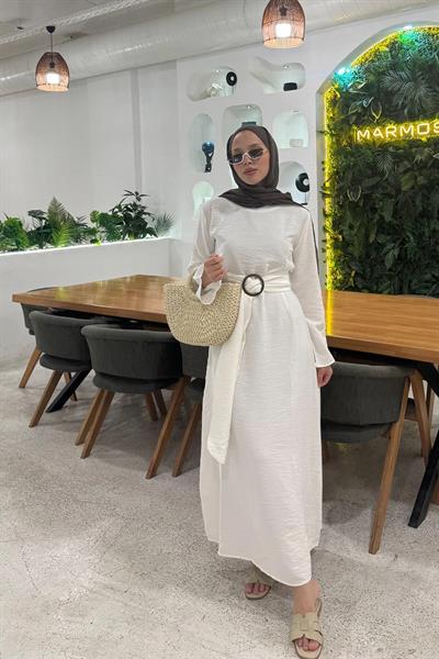 TOKALI ELBİSE 9-51530 - BEYAZ