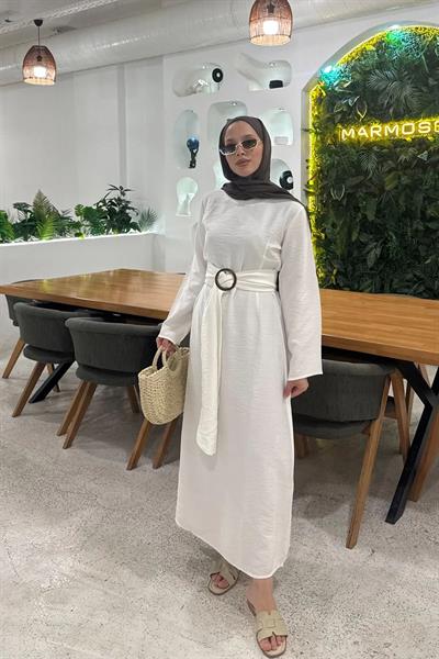 TOKALI ELBİSE 9-51530 - BEYAZ