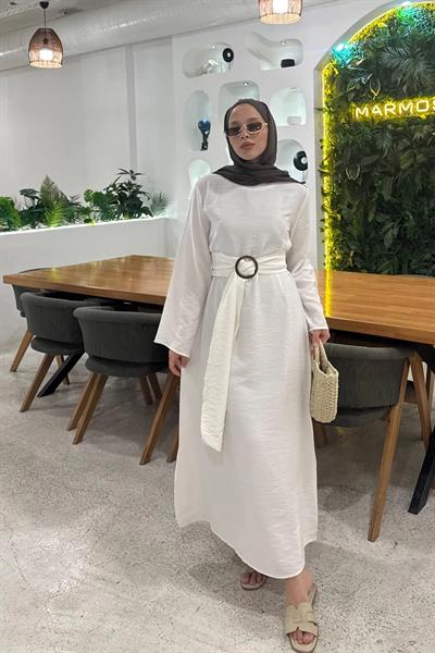 TOKALI ELBİSE 9-51530 - BEYAZ