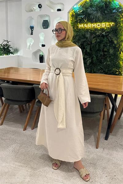 TOKALI ELBİSE 9-51530 - EKRU