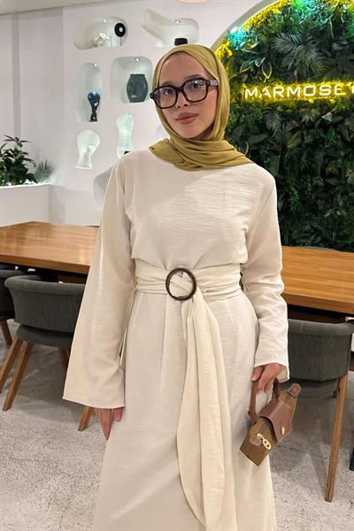 TOKALI ELBİSE 9-51530 - EKRU