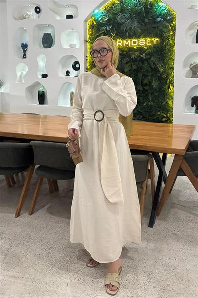 TOKALI ELBİSE 9-51530 - EKRU