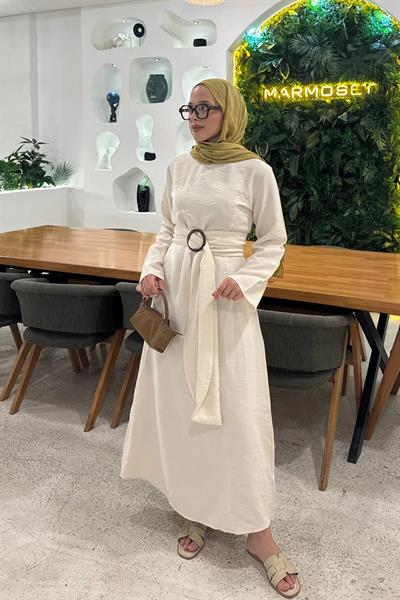 TOKALI ELBİSE 9-51530 - EKRU