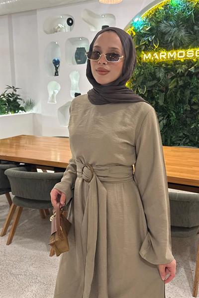 TOKALI ELBİSE 9-51530 - HAKİ YEŞİL