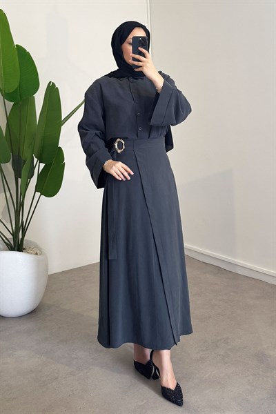 Tokalı Etekli Takım - Antrast