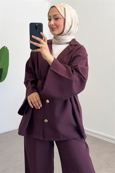 Tokalı Modal Takım - Bordo