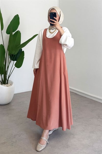 Tunik Jile Elbise - Gül Kurusu