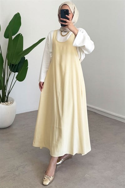 Tunik Jile Elbise - Sarı