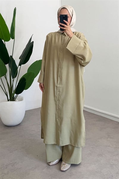 Uzun Modal Takım - Olive