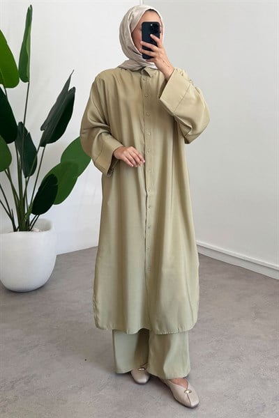 Uzun Modal Takım - Olive