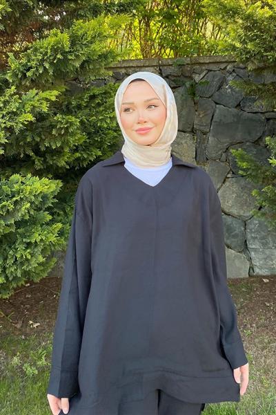 V YAKA TAKIM 9-42902 - SİYAH