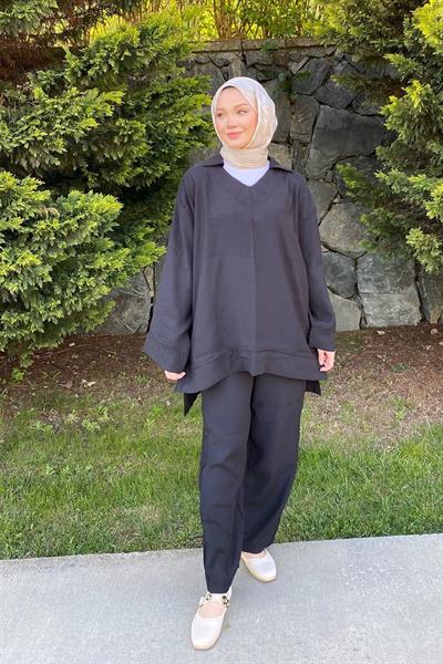 V YAKA TAKIM 9-42902 - SİYAH