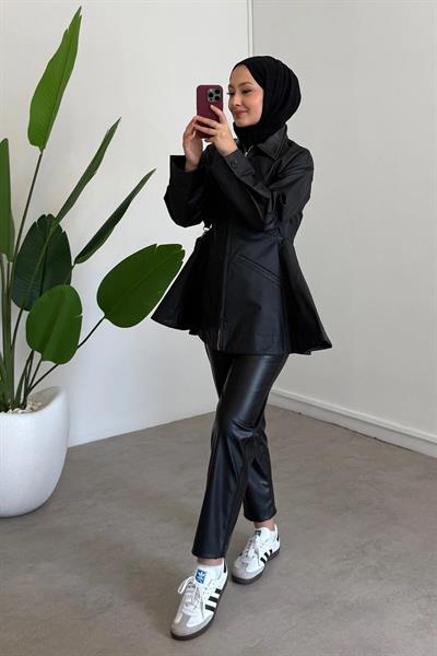 VOLAN DETAY CEKET 31-4028  - SİYAH