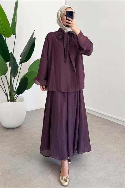 Yaka Baglama Takım - Bordo