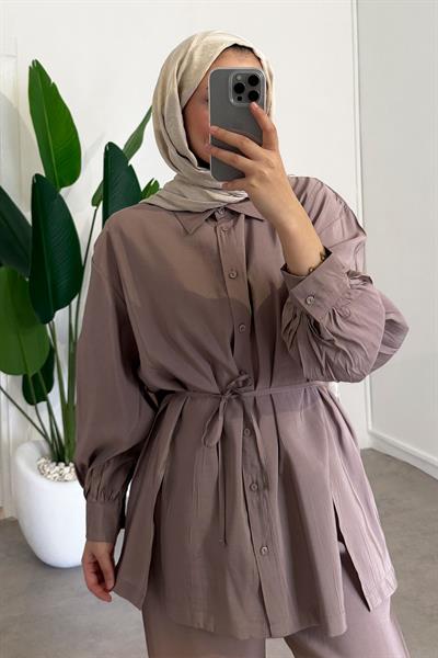 Yırtmaç Detaylı Takım - Toprak