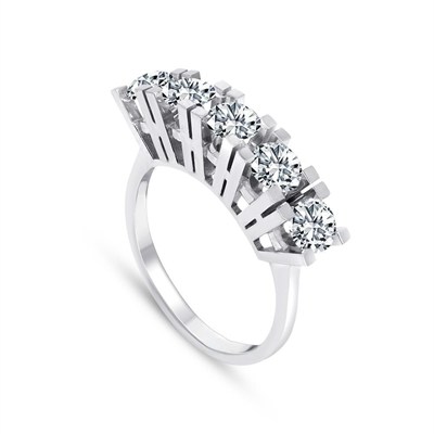 1,50 Karat D-VS Pırlanta Beştaş Yüzük