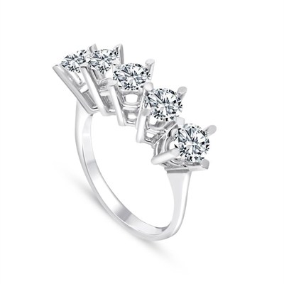 2 Karat D-VVS Pırlanta Badem Beştaş Yüzük