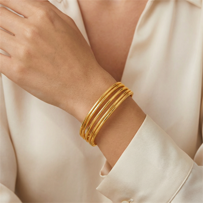 Beş Sıra Ajda Model Altın Kelepçe